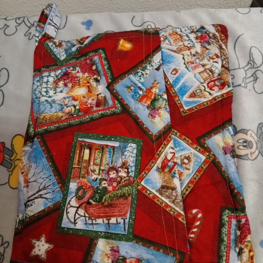 Christmas, Holiday Rabbit, Looks Like A Potholder With A Pocket